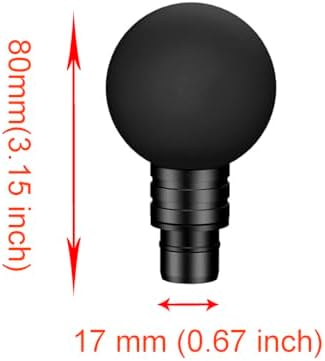 Massage Gun Heads, 2 PCS Round-Heads Replaceable Massage Attachments, 0.75 Inch Diameter Massage-Gun-Attachments, 19mm Diameter Muscle Massager-attachments for Back Massager Exchanging