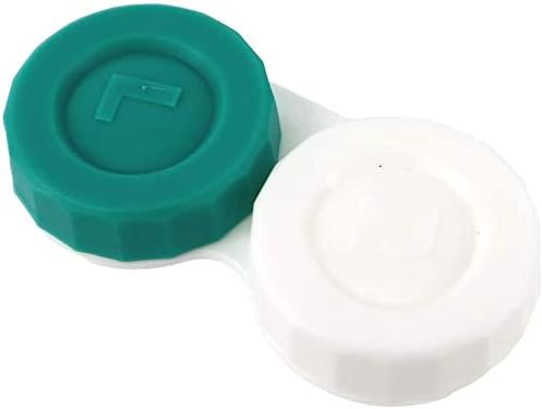 Sports Vision's Contact lens Cases - Flat Design Colorful Contact Lens Box Left/Right Eyes Holder Container, Outdoor Mini Contact Lens Storage case 6 Pieces Made in the UK Screw Top