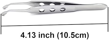 Meibomian Gland Expressor, Stainless Steel Eyelid Massage Professional Face Care Craft Tools for Dry Eyes, High Precision Tweezer Tools - Rectangle Tip