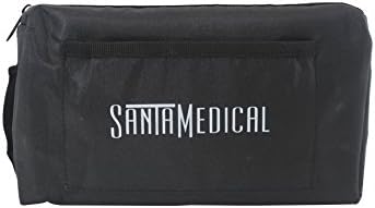 Santamedical Adult Deluxe Aneroid Sphygmomanometer with Stethoscope - Blood Pressure Cuff Durable and Carrying Case - Manual Blood Pressure Cuff Black