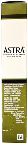 Astra Platinum Double Edge Safety Razor Blades,100 Blades (20 x 5)