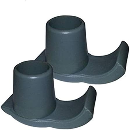 Tulimed Gray Walker Ski Glides, Universal Fit, Easy to Use Rubber Walker Glides, Universal 1" Replacement Glide Caps, Heavy Duty Coaster Skis for Medical Walkers 1 Pair(2)