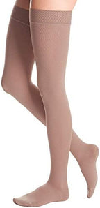 duomed advantage 20-30 mmHg thigh with beaded top band standard closed toe beige large