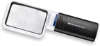 Eschenbach Mobilux LED Hand Held Magnifier, 4X, 2.0 x 2.0 inches (50 x 75 mm), Resin Lens, Black, PXM Optical Resin, Aspherical, Therapy Hard Coating, LED Light