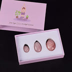 MYMEO Natural Rose Quartz Yoni Eggs Set Kegel Exerciser Balls Massager Ball Simulator,Type 7