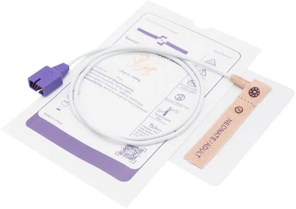 Compatible Nellcor MAX-N Probe, 5pcs Disposable Neonate/Adult Electronic Sensor, Adhesive Tape Sensor 9 Pins 3.3 ft