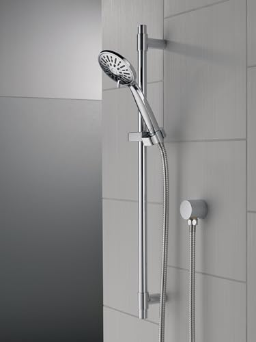 Delta Faucet Slide Bar Hand Held Shower with Hose, Chrome Handheld Shower Head, Slide Bar Hand Shower, Handheld Shower, Detachable Shower Head, Chrome 51361