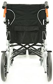 Karman S-2512 18 lbs Ultra Lightweight Ergonomic Wheelchair 18" Seat with Removable Footrest in Silver