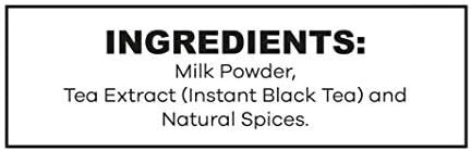 QuikTea Instant Unsweetened Masala Chai Tea Latte – 10 Count, classic latte with a hearty mix of traditional chai spices, low Caffeine, No artificial colors, flavors, preservatives – Just Add Hot Water