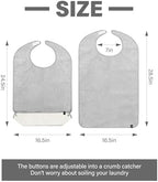 SPRING SEAON Adult Bibs WashableTowel Bibs for Eating Unisex Gift for Elderly Women Men Dining Clothing Protectors 2 Pack