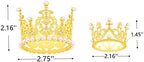 4 Pcs Crown Cake Topper Mini Pearl Tiara Cake Toppers Wedding Birthday Cake Topper for Girls Party Baby Shower Birthday Cake Decorations (Gold)