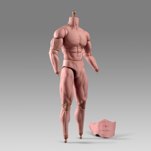 1:6 Scale Male Action Figure 12 Inch Flexible Muscle Male Figure Body Doll Miniature Figure Without Head Sculpt