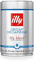 illy Italian Whole Bean Decaffeinated Coffee, One Can, 8.8-ounces