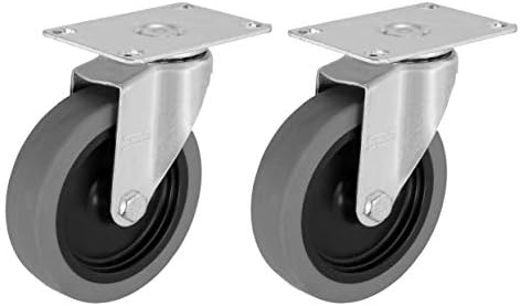 4" Caster Replacment Set for Rubbermaid Tilt Truck Model's 1011, 1013, 9T13, 9T14 and Tandem Dolly Model 2646: Swivel with Thermoplastic Rubber Wheel