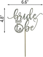 Silver Glitter Bride to Be Cake Topper for Bridal Shower Wedding Shower Engagement Bachelorette Hen Party Decorations