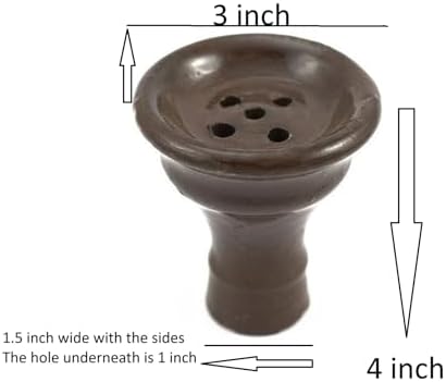 Replacement Hookah Bowl for Classic Khalil Maamoon Shisha-Hand Made in Egypt from 100% Natural Clay
