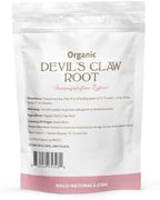 Halo Naturals Organic Devil's Claw Root Cut & Sifted, 4 Ounces (Harpagophytum zeyheri) USDA Certified | Resealable Pouch| Packaged in The USA