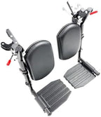 Wheelchair elevating Leg Rest with Padded Calf Pads,Foot Rest,for Drive Reclining and Standard Wheelchair, Transport Chair. Universal Replacement Parts, T94(1pr,Black)