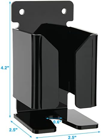Cosmos Electric Razor Wall Mount Holder Acrylic Shaver Holder Hanger Organizer for Men Bathroom Shower Toothpaste Storage Two Installation (Solid Black)