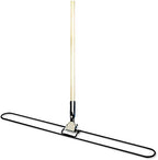Boardwalk 1490 Clip-On Dust Mop Handle, Lacquered Wood, Swivel Head, 1-Inch Dia. x 60in Long