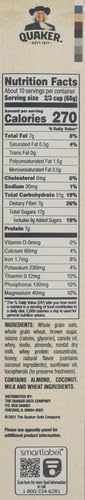 Quaker Granola Oats, Honey, Almonds & Raisins, 100% Natural, 24.1 Oz