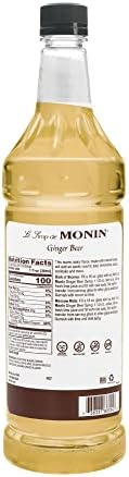 Monin - Ginger Beer Ale Syrup, Crisp and Authentic Ginger Flavor, Great for Cocktails, Mocktails, & Sodas, Vegan, Non-GMO, Gluten-Free - 1 Liter (33.8 fl oz)