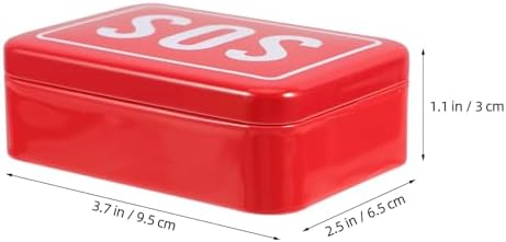 Zerodeko Portable First Aid Medicine Case Tinplate Storage Box Household Emergency Medical Organizer Compact Rescue Kit Container for Travel and Home