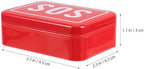Zerodeko Portable First Aid Medicine Case Tinplate Storage Box Household Emergency Medical Organizer Compact Rescue Kit Container for Travel and Home