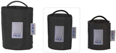 MDF Instruments, Latex-Free Large Adult Replacement Blood Pressure Monitor Cuff D-Ring - Single Tube - Black (MDF2080461D-11)
