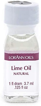LorAnn Oils Super Strength Flavoring, Used For Candy Making, Flavoring Extracts, Baking, Hard Candy, & Flavor Oils - Bold, Natural Flavors 4X Stronger Than Extracts - Lime Oil, Pack of 2, 0.125 fl oz