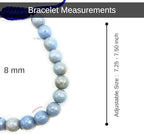 Crystal Bracelet for Women Men Unisex Chakra Bracelets, A+ Grade Adjustable 8mm Healing Crystal Stone Beaded Bracelet