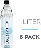 Icelandic Glacial Natural Spring Alkaline Water, 1L / 33.81 Fl Oz (Pack of 6)