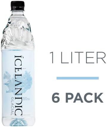 Icelandic Glacial Natural Spring Alkaline Water, 1L / 33.81 Fl Oz (Pack of 6)
