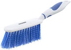 Dustpan and Brush Set, Hand Broom with Ergonomic Grip Handle - Rubber Edge for Easy Dirt Pickup, Durable Material - Blue Hand Brush by Superio