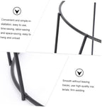 POPETPOP 1pc Iron Flower Stand Black Floor Flower Shelf for Indoor Plants Easy Assembly Versatile Use Living Room Kitchen Balcony and Garden Decor