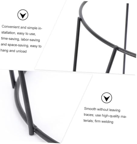 POPETPOP 1pc Iron Flower Stand Black Floor Flower Shelf for Indoor Plants Easy Assembly Versatile Use Living Room Kitchen Balcony and Garden Decor