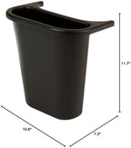 Rubbermaid Commercial Products Plastic Resin Deskside Wastebasket/Recycling Side Saddle Basket, Black, For Home/Office/Under Desk