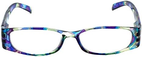 Calabria 759 Colorful Rectangular Women’s Reading Glasses Readers Stylish Eyeglasses Matching Soft Case Included