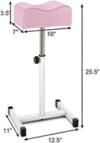 CHAOEEMY Pedicure Foot Rest,Adjustable Height Pedicure Stool,Pedicure Stand for Home Salon,Tattoo,Nail Tech(Pink)