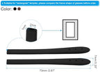 Glasses End Tips, 6 Pairs Eyeglass Anti Slip Ear Sock Pieces Tube Sleeve Soft Silicone for Rectangle Thin Metal Eyeglass Temple Style 6, Black Brown