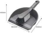 Addis Housewares 510405 Dustpan and Stiff Brush Set, Metallic Silver, 5cm