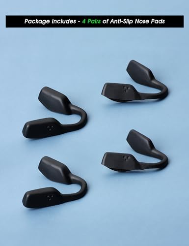 Acefrog 4 Pieces Upgraded Nose Pads for Oakley Metalink OX8153, Bat Flip OX8183, Miter OX8154, Cogswell OX8157 Bevel, Activate Eyeglasses Push-in Nose Piece Replacement, Anti-Slip, Repair Kits