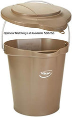 Vikan 568666 Pail,3 gal.,PP/SS,Brown