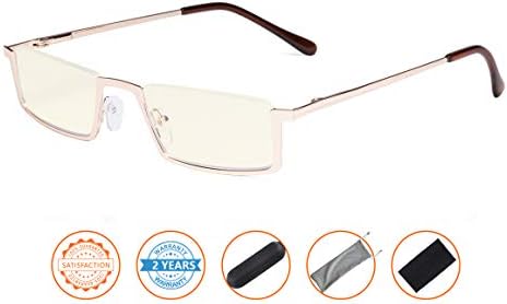 CessBlu Blue Light Filter Glasses Men Women Reading Computer Half-rim Reader Eyeglasses