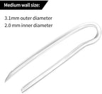 10-Pack Preformed BTE Earmold Hearing Aid Tubes Replacement, Clear Soft Flexible Tubing 3.1mm OD 2mm ID, Cut-to-Length to Reduce Feedback, Size 13#
