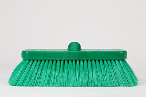 SPARTA 41278EC09 Flo-Thru Plastic Wall Scrub Brush, Equipment Brush With Soft Nylex Bristles For Industrial Kitchens, Hospitals, Commercial Cleaning, 4 Inches, Green