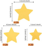 60 PCS Edible Gold Star Cupcake Toppers Edible Stars for Cake Decorating Edible Twinkle Star Cupcake Picks Baby Shower Cake Decorations for Wedding Engagement Bridal Shower Birthday Party Supplies