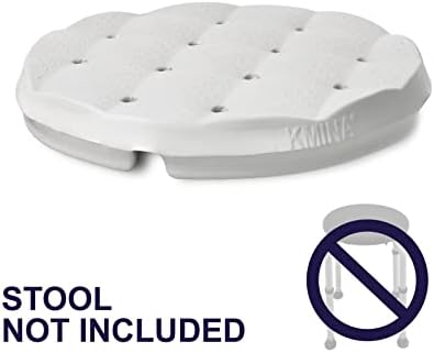 KMINA Cushion for Shower Chair Round 13 Inch, Waterproof Foam Bath Seat Cushion, Kneeling Pads for Gardening, Patented, Made in Europe