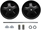 Service Caster 6173L9 FG6173L90000 Rubbermaid Janitor Cleaning Cart Rear Wheels Replacement Kit - Fits Rubbermaid Brute Tandem Dolly Cleaning Cart - Service Caster Brand