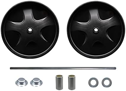 Service Caster 6173L9 FG6173L90000 Rubbermaid Janitor Cleaning Cart Rear Wheels Replacement Kit - Fits Rubbermaid Brute Tandem Dolly Cleaning Cart - Service Caster Brand